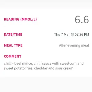 Chilli with sweet potato fries — gestational diabetes dinner
