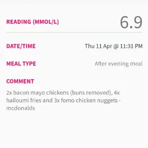 McDonald's chicken burger without top bun — gestational diabetes hack