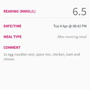 Shin Ramyun packet noodles with egg noodles and protein — gestational diabetes meal